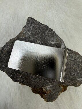 Vintage Hadley Silver Tone Money Clip  2" X 1"